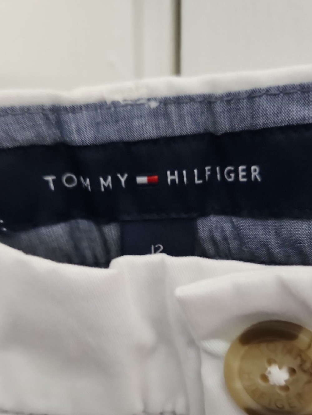 Tommy Hilfiger Women's White Roll Cuff Chinos - Picture 2 of 6